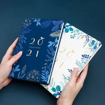 Agenda 2020 2021 planificador organizador A5 diario cuaderno y diario semanal planificador diario Bloc de notas Wonderful Flower Note Book