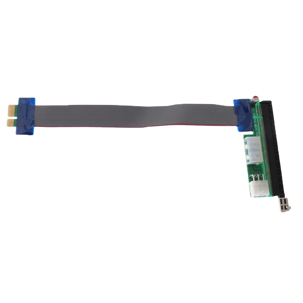 PCI-E 16x to 1x Powered Riser Adapter Card w/4PIN, Graphic Card 6PIN Interface Mining -20cm