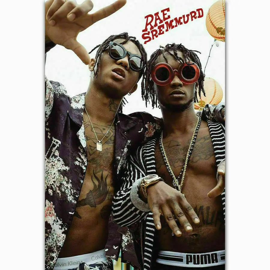 Rae Sremmurd Swae ли рэп с изображениями музыкальной группы шелковой ткани настенный
