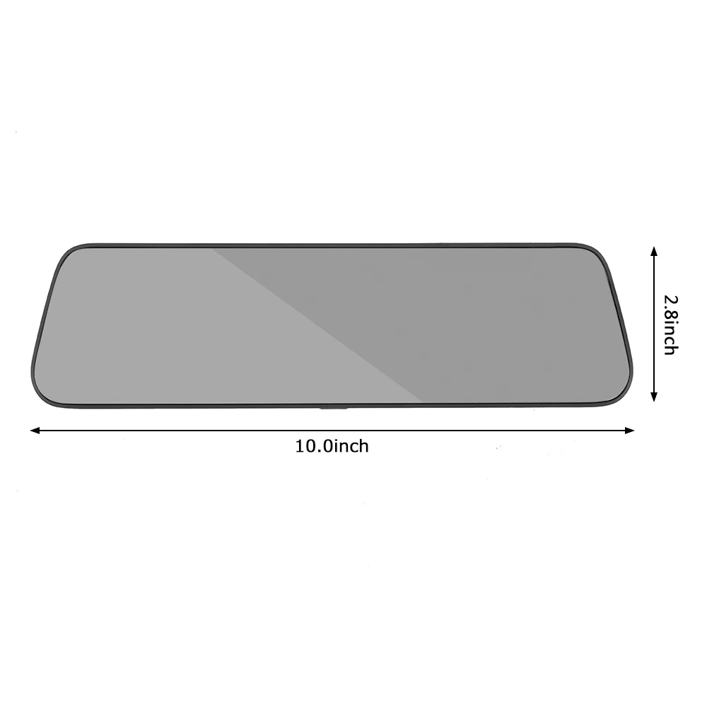 10" Touch Screen 1080P Full HD Car DVR Dash Camera Dual Lens Auto Camera Video Recorder Rearview Mirror with Real View Camera