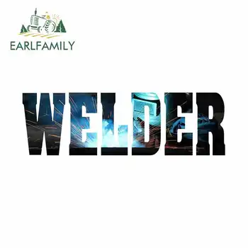 

EARLFAMILY 13cm x 10cm For Welder Car Stickers 3D Waterproof Anime Decals Personality Creative Stickers Suitable For GTR EVO