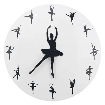 

Ballet Dancer Modern Design Wall Clock Charming Ballerina Wall Clock