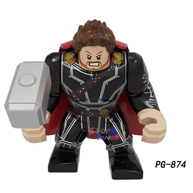 PG874 Один Мстители Marvel, большой танос, железный человек, Человек-паук, Тор Локи, человек-муравей, Черная пантера, Капитан Америка, строительные блоки, детские игрушки - Цвет: PG874