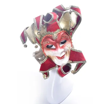 

Halloween High-end Venetian Mask Flame 10 Horns Facebook Horror Party Masquerade Masks Silicone Female Mask for Performance