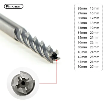 

Pinkman 1pc Four Flute 15-50mm CNC Milling Cutter Router Bit For Metal Carbide Milling Cutters Router Drill Bits For Metal Tool