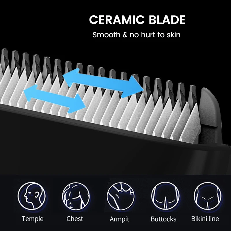 Waterproof Body Hair Trimmer Balls Shaver for Men Pubic Electric Men's Groomer Clippers Ceramic Blade Male Private Razor Removal 2