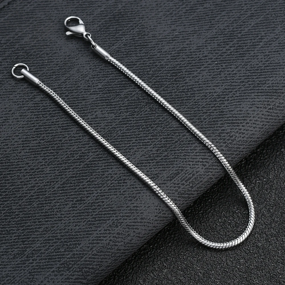 316L Stainless Steel Round Snake Link Chain Bracelet Fashion Party Gift Jewelry For Men and Women Width 2/3/4MM