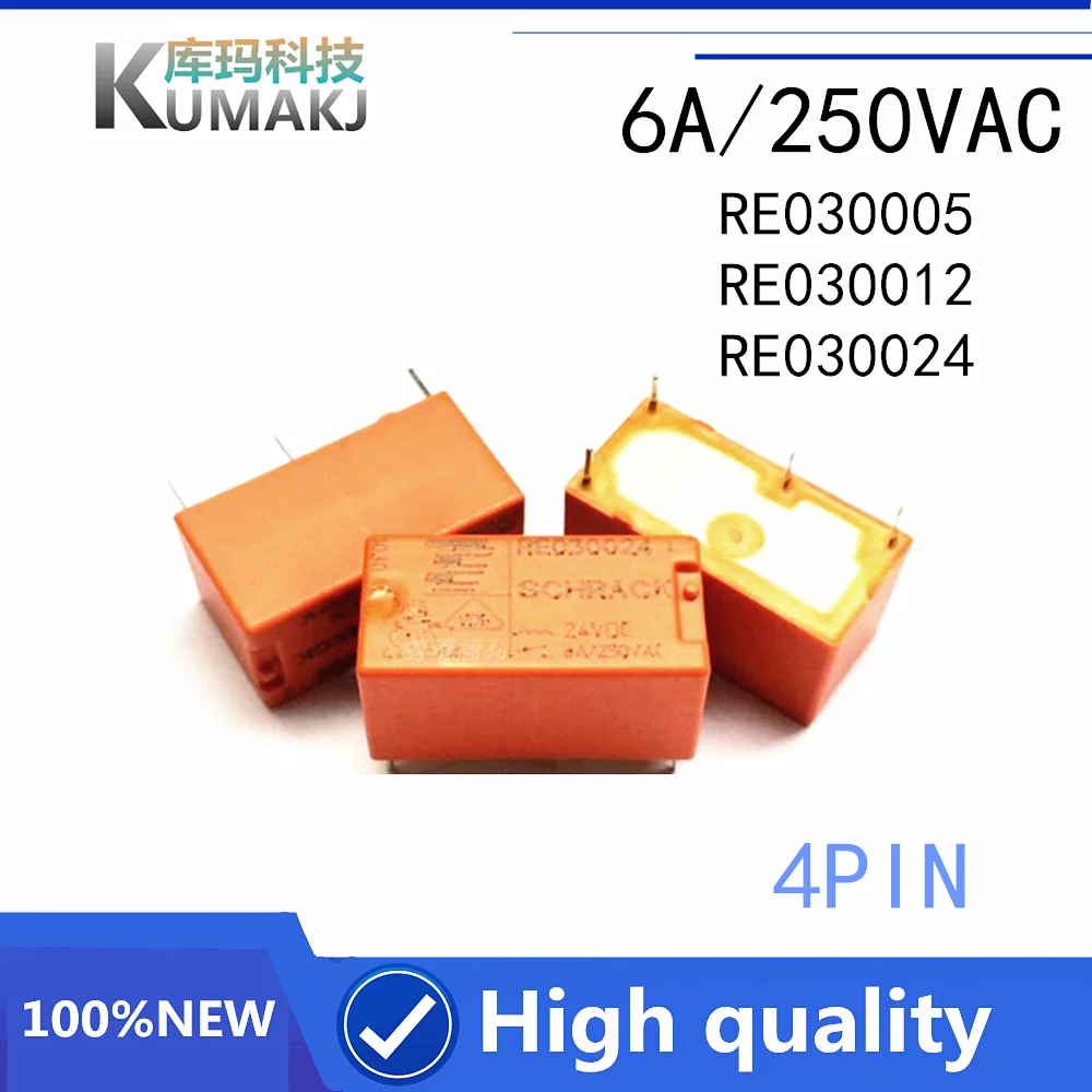 2 шт./лот 100% оригинальное новое реле RE030005 5VDC RE030012 12VDC RE030024 24VDC 6A/250VAC | Электронные