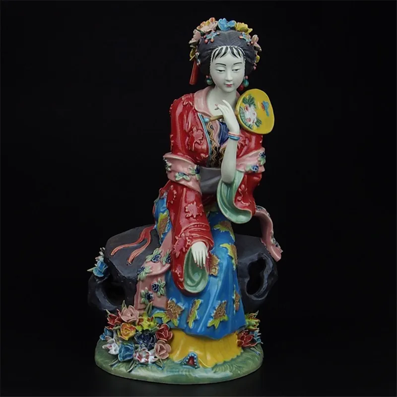 Китайская статуя Jinling Twelve Shi Xiangyun, керамическая статуэтка античности, статуэтка, классическая женская скульптура, ремесла, домашний декор R3293