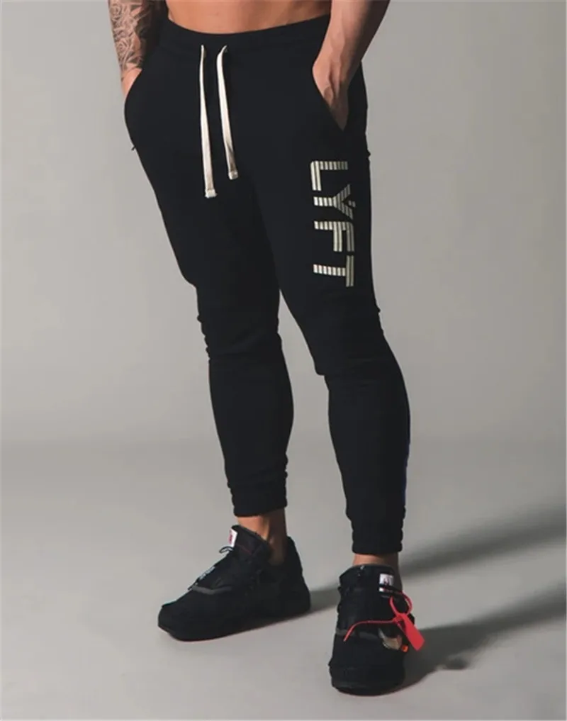 PIPING SWEAT PANTS Sweatpants Male Training Exercise Cotton Pocket Zipper Man Gym Sport Running Fitness Joggers Workout Trousers | Мужская