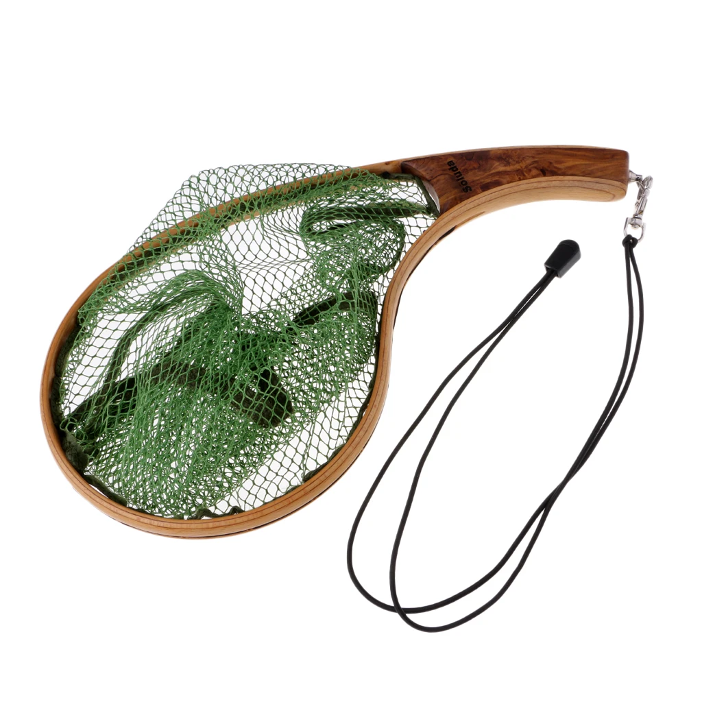 

Fly Fishing Net/Landing Net, Rubber Coated Mesh Net, Kayak Boat Fishing Net