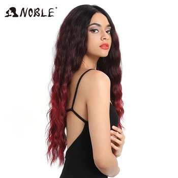 NOBLE Long Wavy 4x4 Lac Front Wigs for Black Women Synthetic Blonde Cosplay Wig 28 4