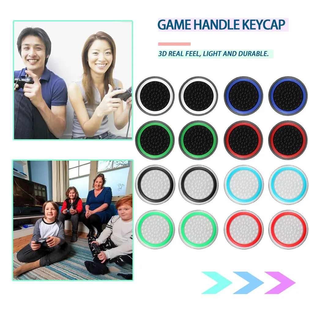

4pcs Silicone Analog Thumb Stick Grips Cover for Xbox 360 One Playstation 4 PS4 Pro Slim PS3 Gamepad Cap Joystick Cap Cover