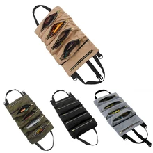 Sac à outils en rouleau, porte outil en rouleau, sac à outils polyvalent, pochette de rangement en toile, porte écharpe, organisateur de siège arrière
