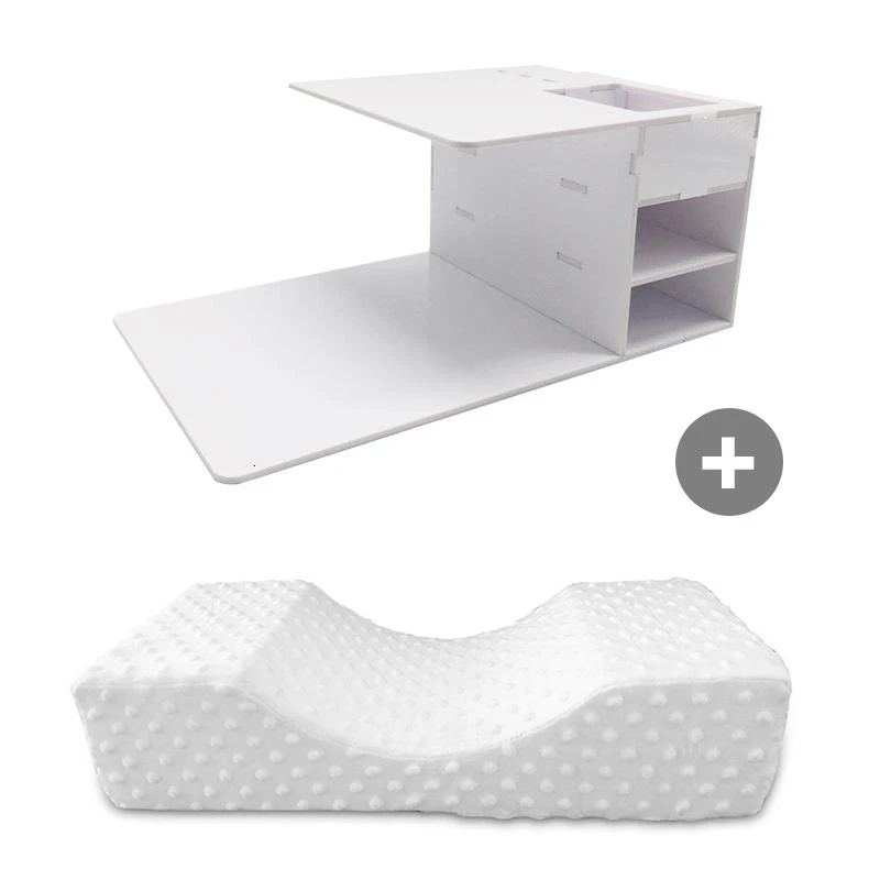 

Grafting Eyelash Pillow Memory Foam Neck Lash Pillow With Acrylic Shelf Organizer Stand Eyelash Extension Beauty Makeup Tools