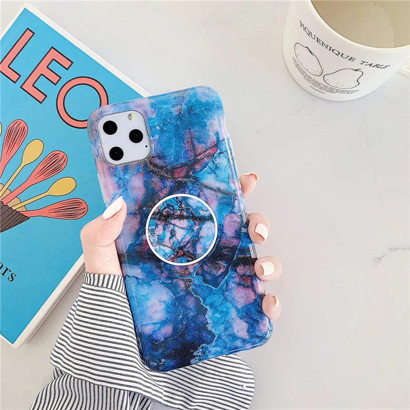 Model 16 Для iphone XR мраморный чехол, чехол-подставка для телефона для iphone 11 Pro Max X Xs XR 6 6s 7 8 Plus Мягкая силиконовая задняя крышка - Цвет: Model 16