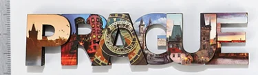 Сувенирные магниты, буквы МДФ, деревянные магниты, туристические сувениры, интересные магниты на холодильник - Цвет: Prague