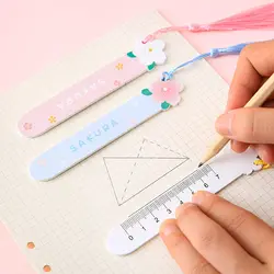 Chinese Style Wooden Exquisite Tassel Ruler School Supplies Kawaii Learning Accessories Office for School 2021 2022 Cute Rulers