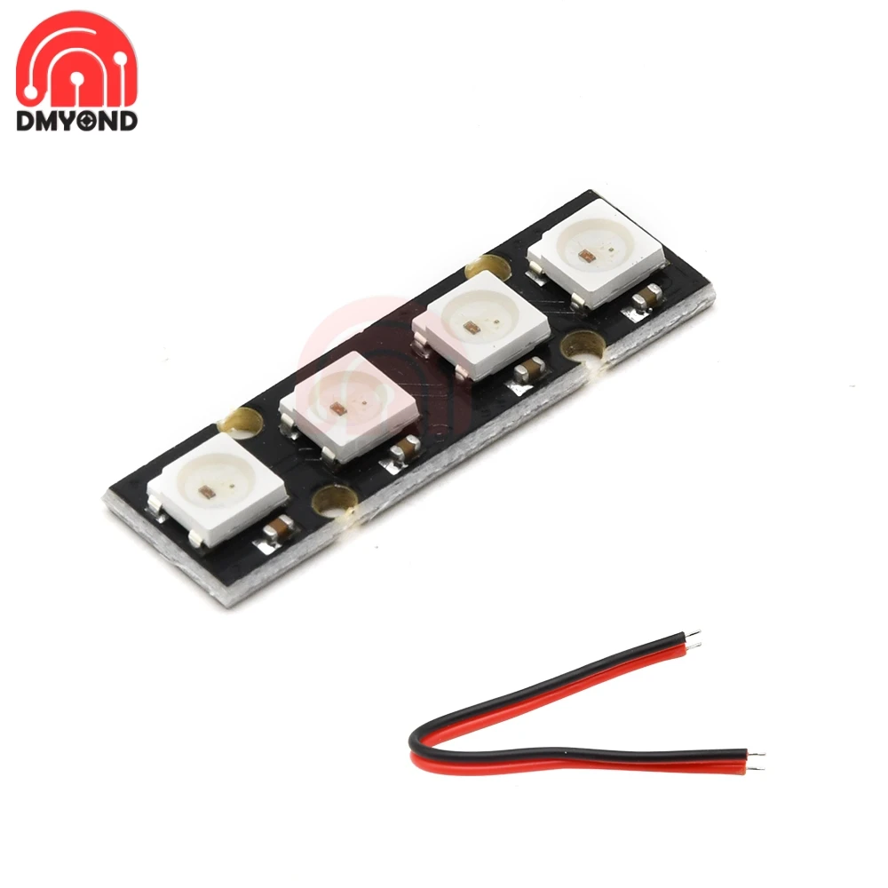 4-битная светодиодная RGB-подсветка WS2812B встроенная полноцветная макетная плата