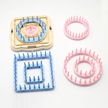 

8Pcs Pink Plastic Knitting Flower Loom Set Floriation Tool with Introduction