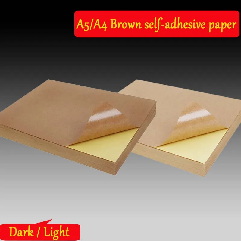A2 A3 A4 A5 A6 Brown Craft Card Thick Printer Paper Dark Blanks Kraft Tag Labels 