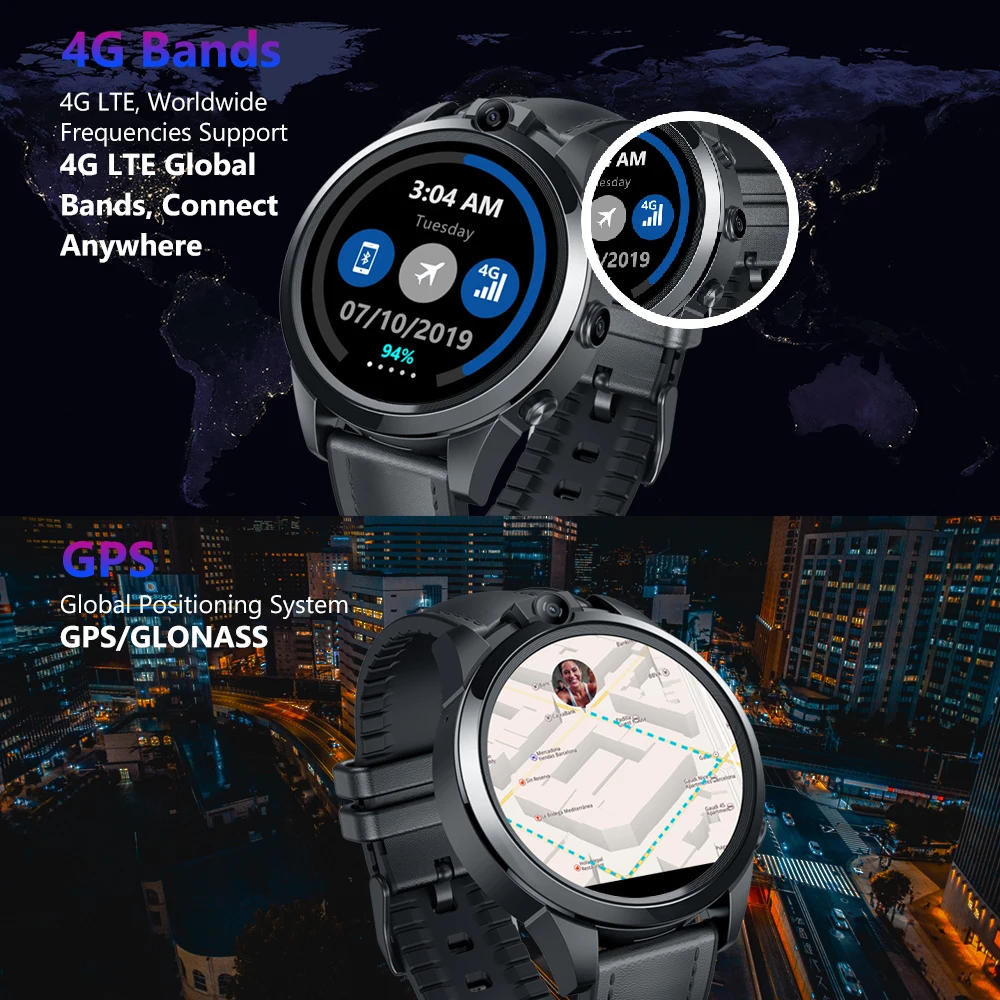 Модные Смарт часы Thor 5 Pro с сенсорным экраном 1 6 дюйма 4G LTE Android четыре ядра двойная