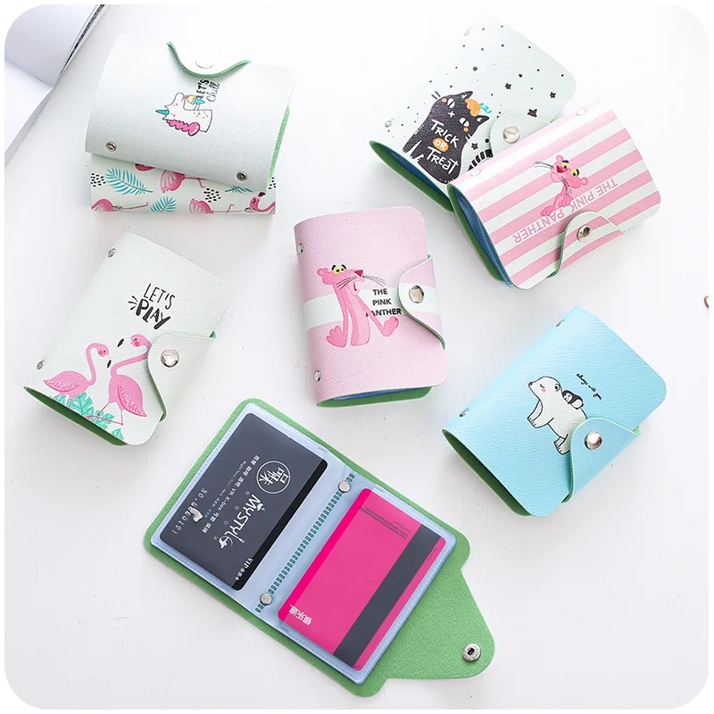 

Female's Fashion PU Function 20 Bits Card Case Business Card Holder Men Women Credit Passport Card Bag ID Passport Card Wallet