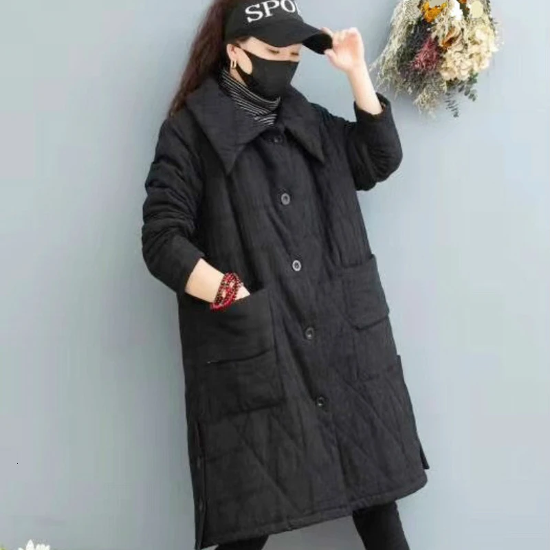 Max LuLu модные корейские зимние женские панковские уличные женские утепленные стеганые куртки повседневные парки свободного покроя длинные пальто