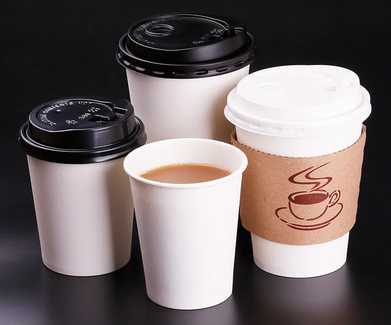 Fabriek Tutor verlangen 100Pcs Hoge Kwaliteit Wegwerp Papier Cup Verdikte Melk Thee Koffie Sap  Drinken Beker Met Deksel|Wegwerpbekers| - AliExpress