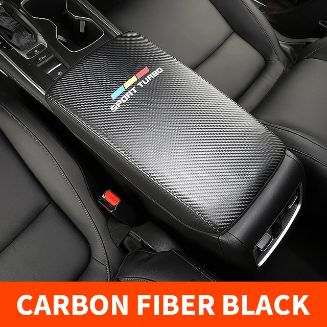 For Honda Accord 2018 2019 2020 2021 Car Armrest Pad Cover Center Console Armrest Box Storage Protection PU Cushion Accessories Carbon fiber