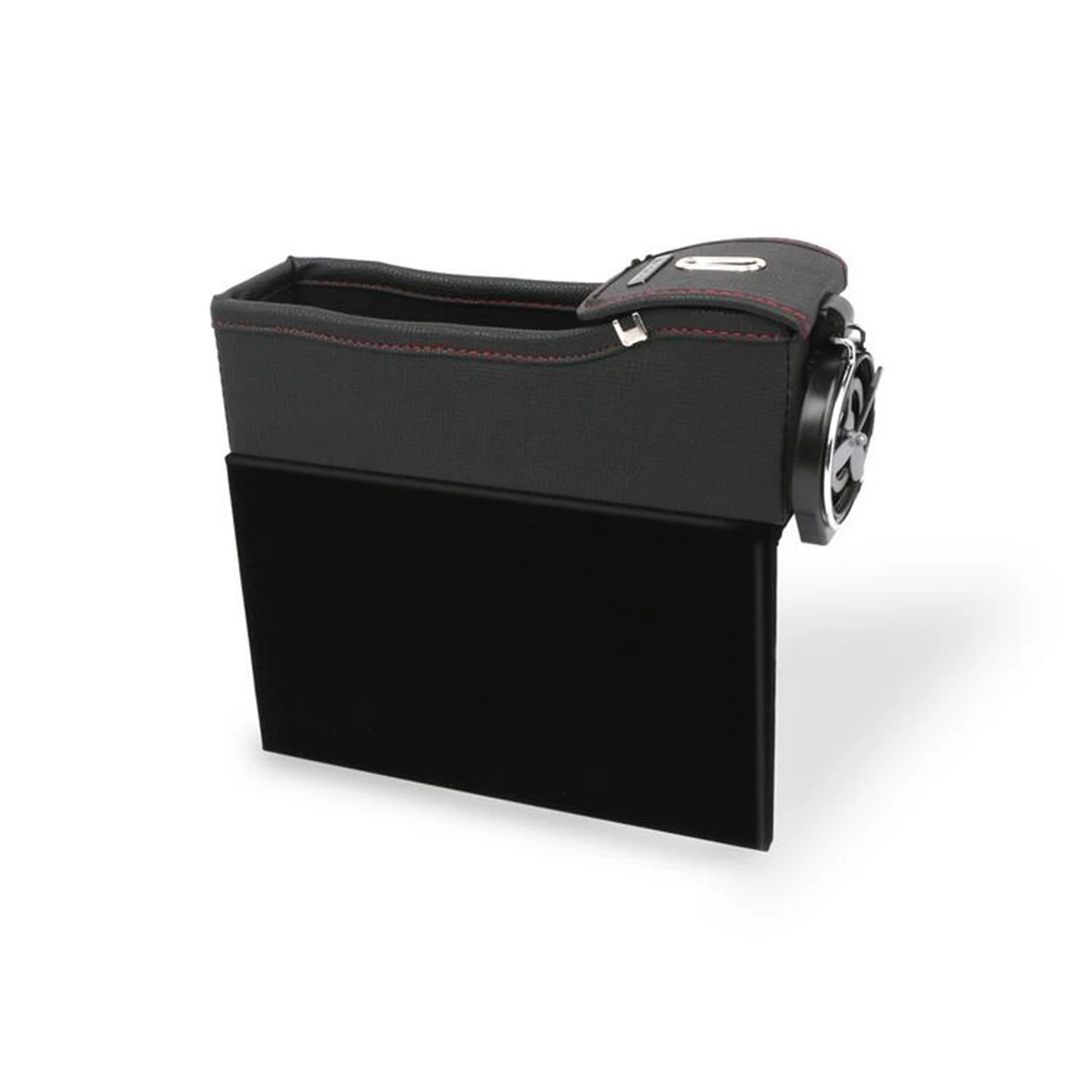 Кожаная Коробка для хранения на заднем сиденье автомобиля, держатель для стаканчиков, автомобильная Передняя центральная консоль, коробка для хранения, карманы, органайзер для хранения монет - Название цвета: Black Main Seat