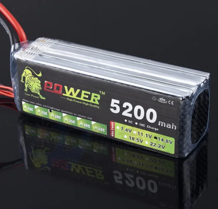 Лев 14,8 V 4S 5200 MAh 30C большой емкости литиевый 30C
