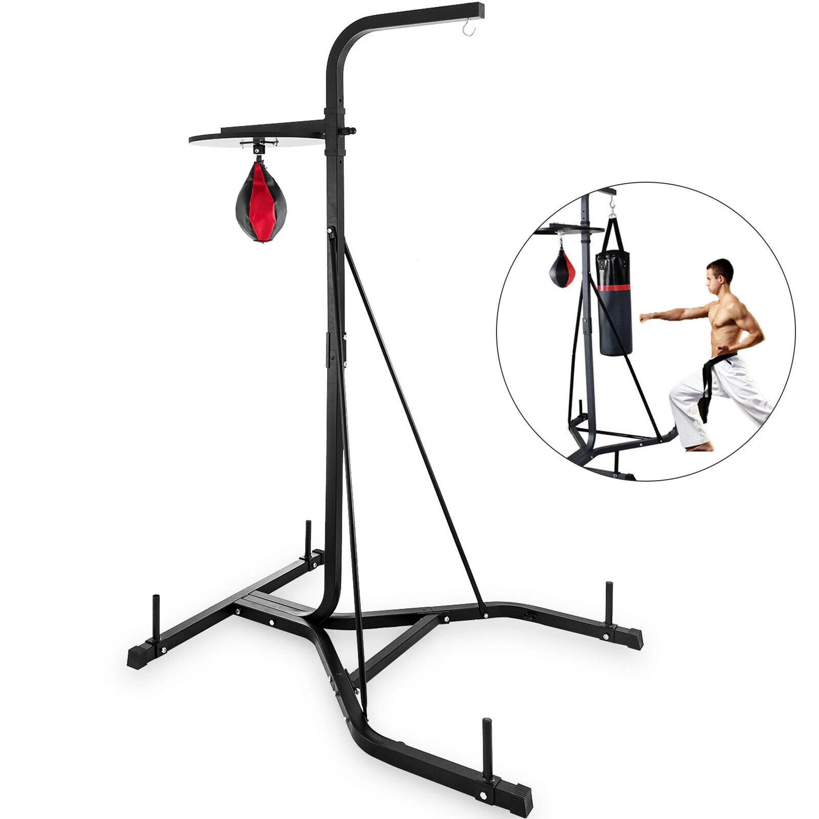 adjustable punching bag stand