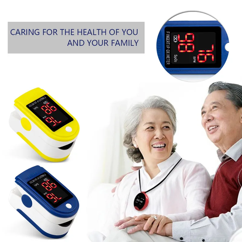 

Pulse Oximeter Fingertip Blood Oxygen SpO2 Monitor Fitness Tracker Health Care Sports Exercise Monitoring Digital LED Display