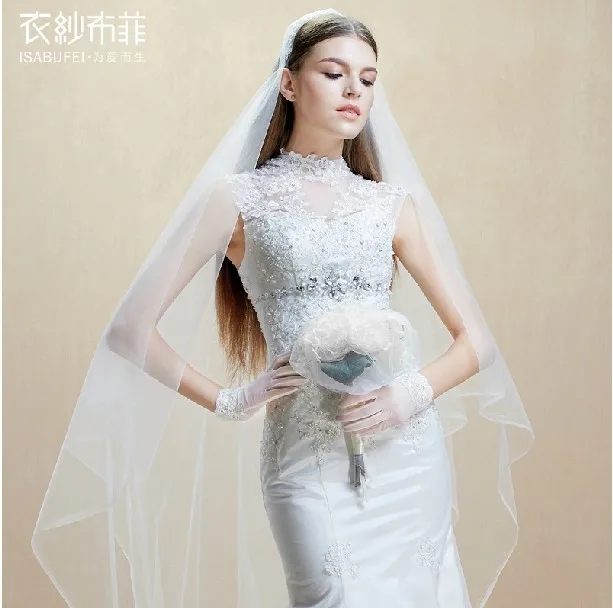 Горячая Распродажа vestido de noiva curto с высоким воротником, со стразами Романтический casamento Длинные Русалка свадебное платье платья для матери невесты