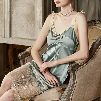 

Sexy Pajamas Lace Transparent Nightwear Bandage Women Sets Clothesr Retro Temptation Lingerie Pajamas Embroidery Sleep Robes