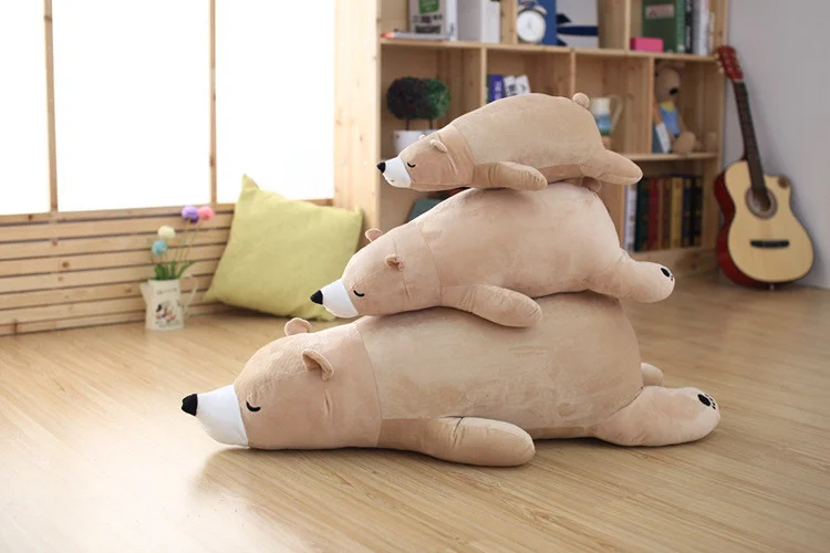[Забавные] 75 см liv сердце Sea bear мягкие Животные плюшевые игрушки куклы модель автомобиля диван мягкий белый сонный полярный медведь Подушка подарок