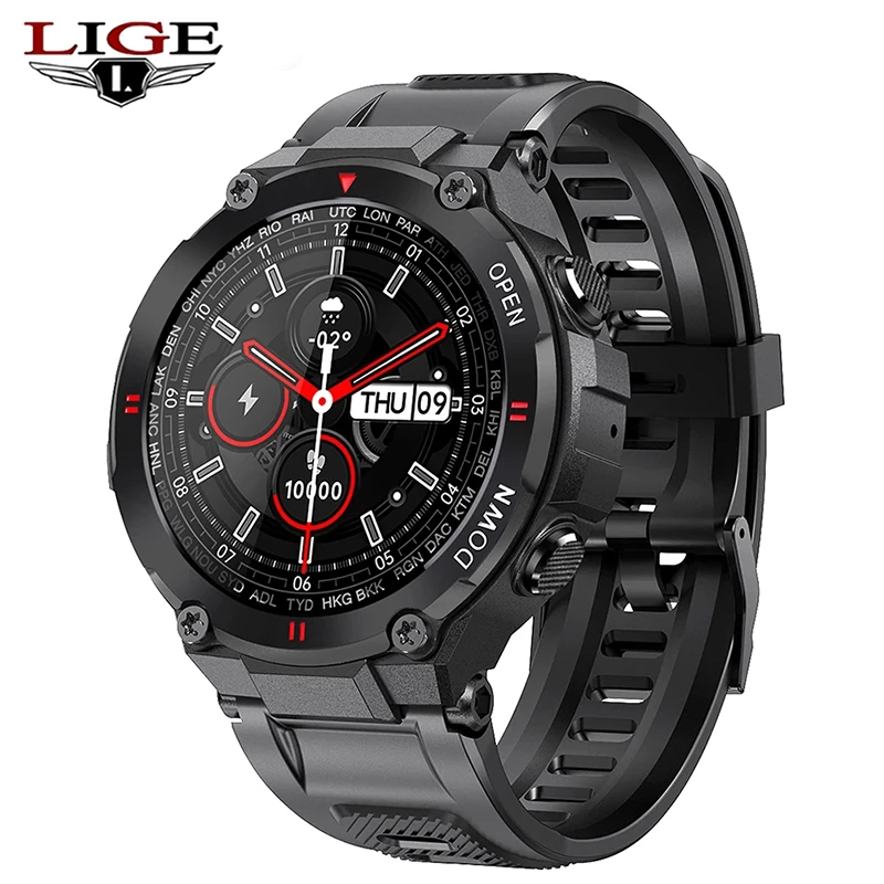 LIGE 2021 New Smart watch Men sports Fitness bluetooth Call multi-function music Control alarm Clock reminder Men smart watch