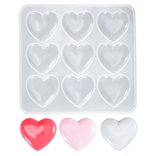 9-grid Love Heart Shape Silicone Mold Baking Tool Chocolate Candy Dessert Jelly DIY Cake Decoration Tool Kitchen Baking Mold