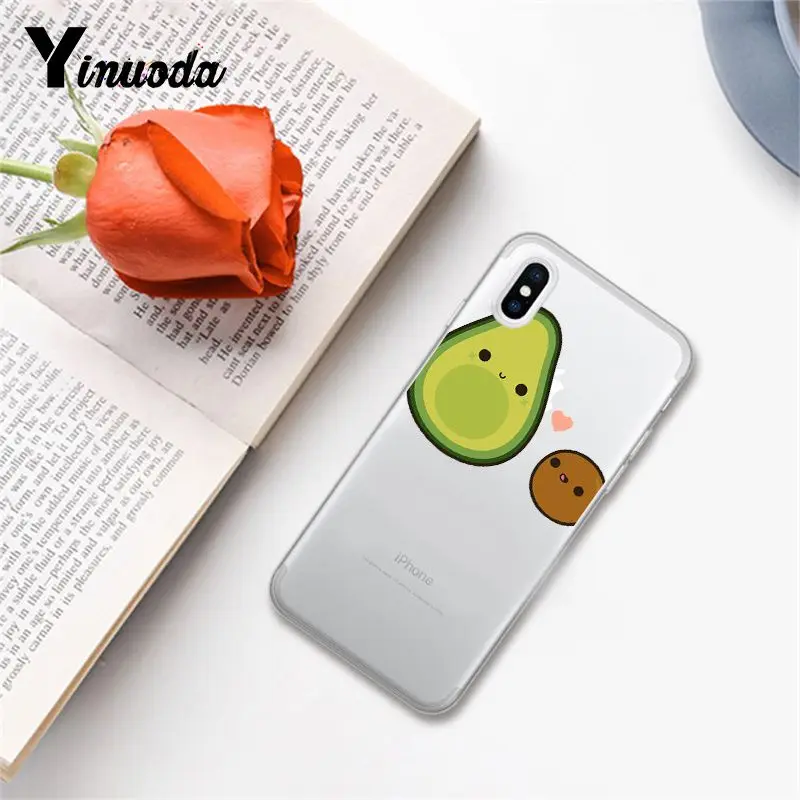 A2 Yinuoda мультфильм милый авокадо DIY окрашенный чехол для iPhone X XS MAX 6 6s 7 7plus 8 8Plus 5 5S SE XR 10 - Цвет: A2