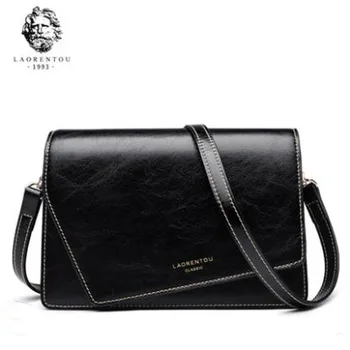 

LAORENTOU 2020 New Women Leather bag quality Cowhide women handbags Leisure women leather shoulder Crossbody bag