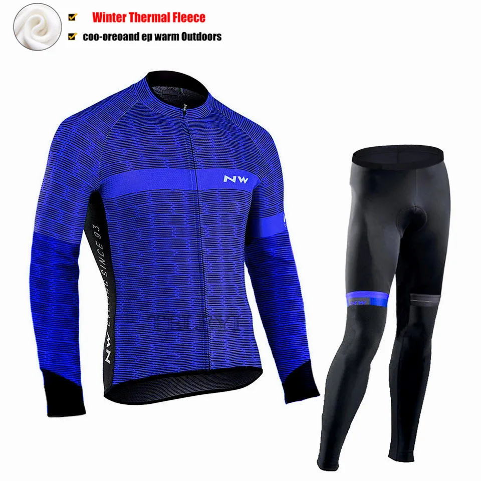Джерси для велоспорта NW Pro Team Northwave зимняя флисовая одежда для велоспорта комплект велосипедных комбинезонов Ropa Ciclismo Triathlon - Цвет: 15