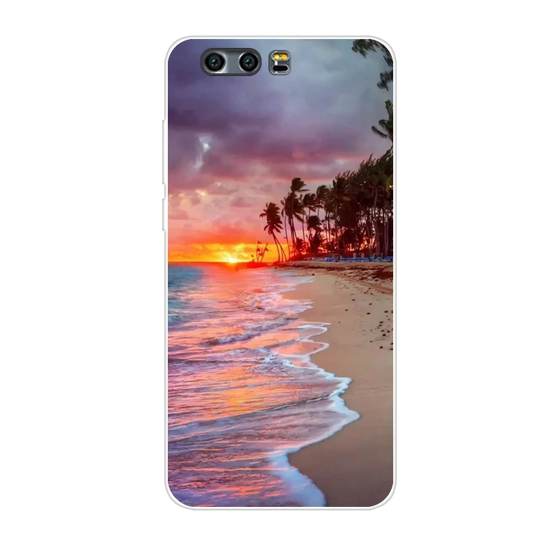 Мягкий TPU чехол для huawei Honor 9 STF-L09 STF-AL00 STF-AL10 STF-TL10 силиконовый чехол-накладка для телефона чехол для huawei Honor9 печати мешок ракушек - Цвет: Темный хаки
