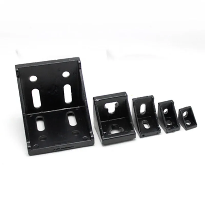 1/5/10 Pz 2020 2028 3030 4040 4080 6060 8080 Nero Ispessimento Profilo In Alluminio Connettore Router Cnc Staffa Angolare In Alluminio