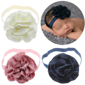 

Newborn Baby Girls Silk Flower Headbands Toddler Kids Elastic Hair Bands Children Hair Accessories 3pcs/lot