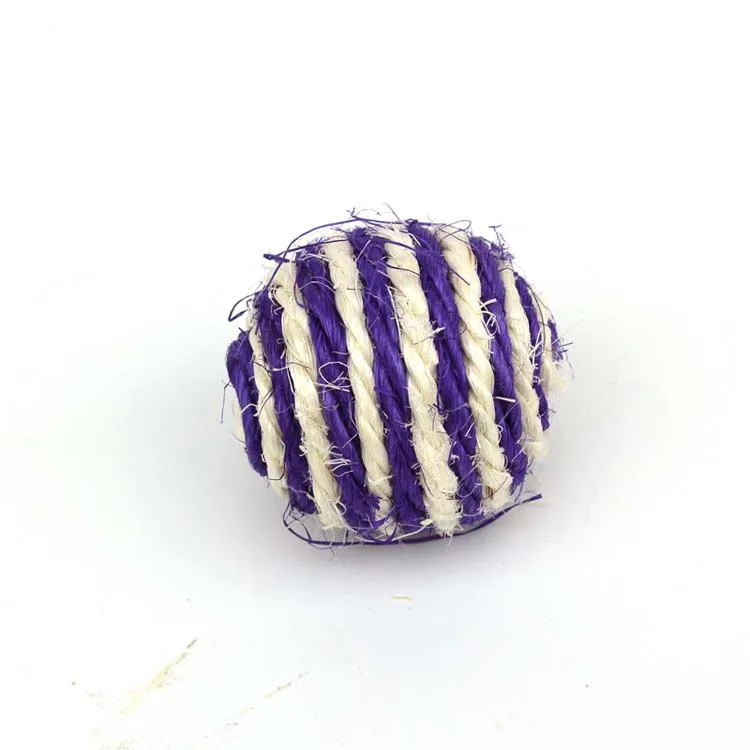 5pcs Cat Pet Sisal Rope Weave Ball Teaser Play Chewing Rattle Scratch Catch Toy Interactive Scratch Chew Toy For Pet Cat Dog