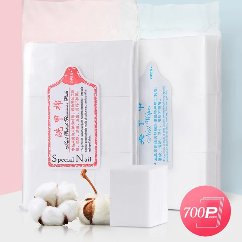 FlorVida 700 шт. в упаковке мягкие хлопковые подушечки для снятия макияжа УФ-Гель-лак для снятия замачивания косметика для ногтей Аксессуары для инструментов
