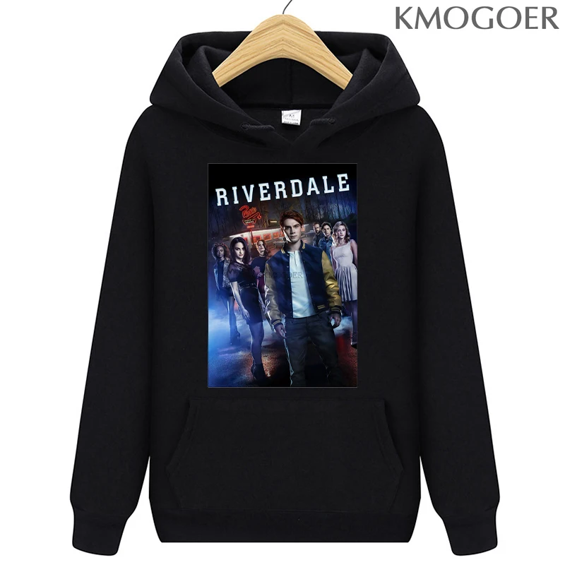 Черно-синий женский пуловер Riverdale повседневный Забавный свитер Повседневная