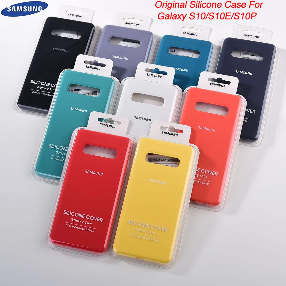 

Original Liquid Silicone Case 4-Frames Soft-Touch Silky Finish Protective Cover For Samsung Galaxy S10/S10E/S10 Plus With Box