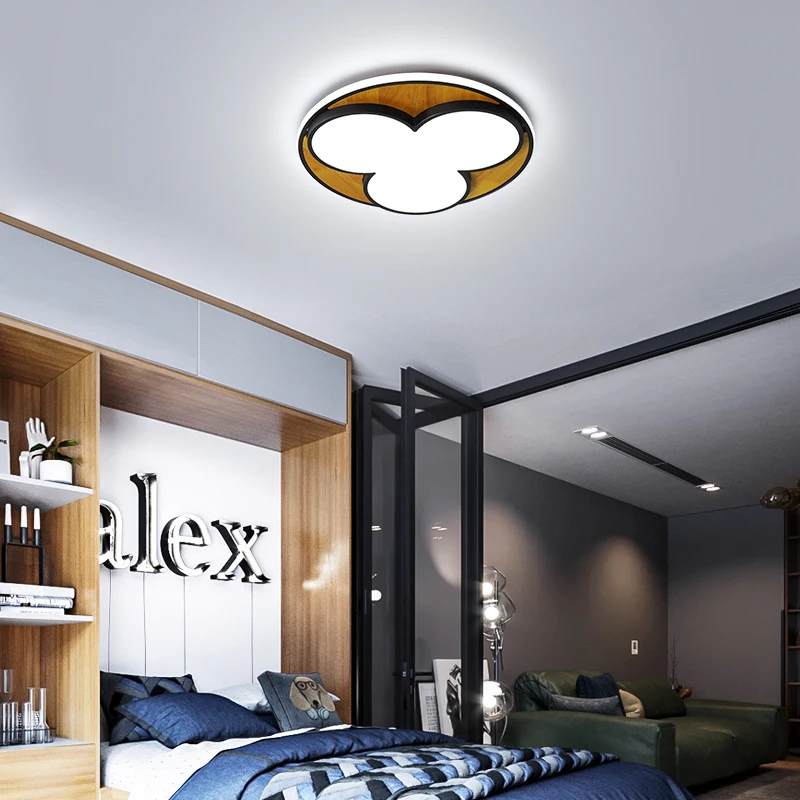 

Modern Led Ceiling Lights Creative color Luminaire Kids Children room Bedroom Remote Control Lamp Mickey Fixture Dimmable Lustre